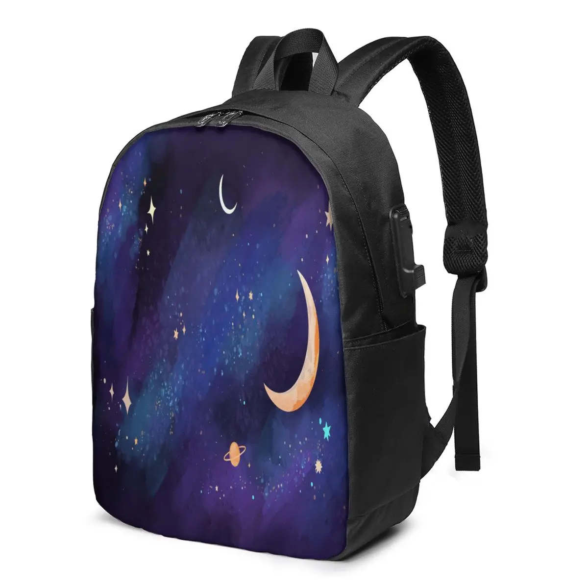 School Bag for Boy and Girl Watercolor Galaxy Backpack with USB Charging Funny Daypack For Teenager Student
School Bag for Boy and Girl Watercolor Galaxy Backpack with USB Charging Funny Daypack For Teenager Student