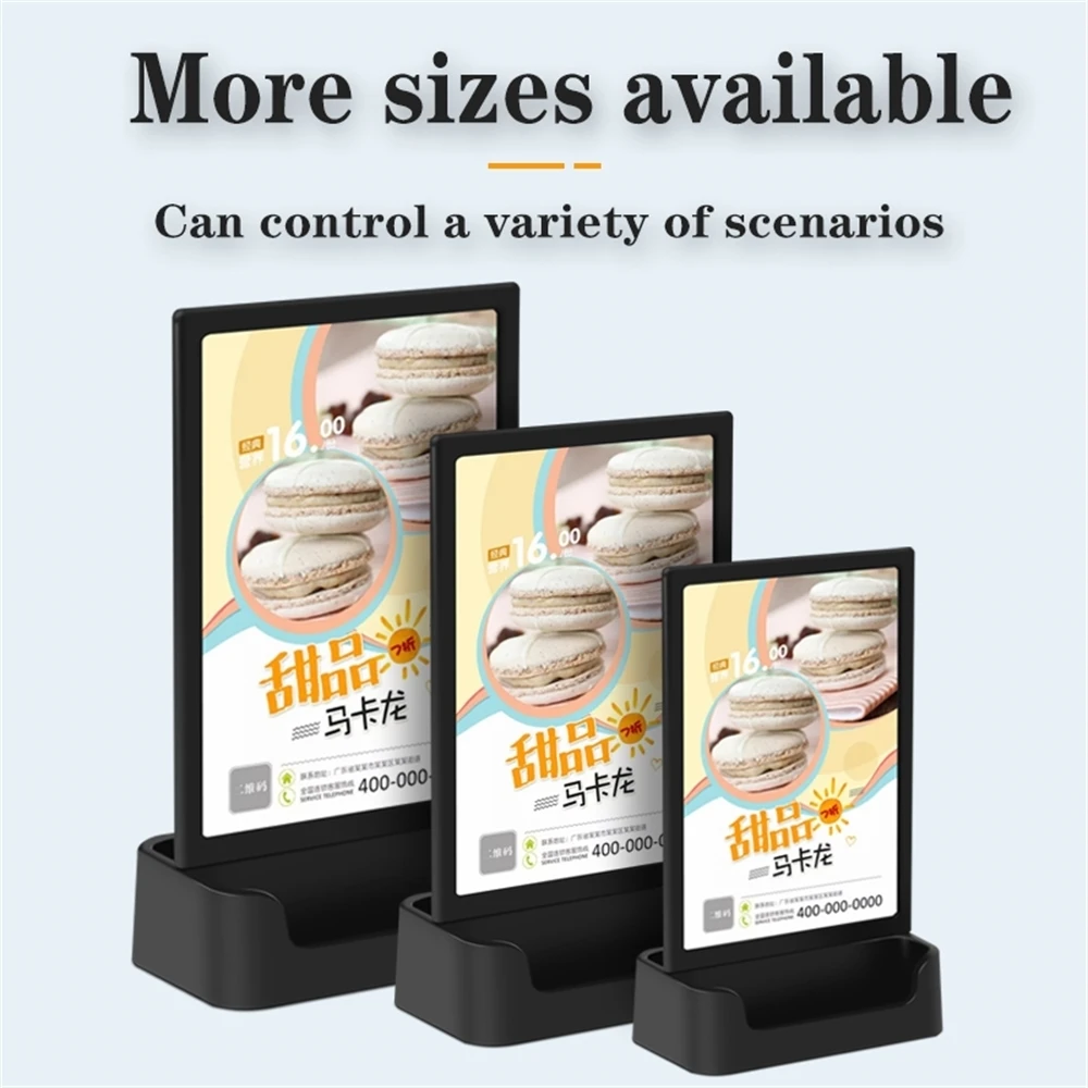 A4 Multifunctional Price Display Stand High-end Restaurant Commercial Office A5 Display Stand Vertical Catalog Table Sign
A4 Multifunctional Price Display Stand High-end Restaurant Commercial Office A5 Display Stand Vertical Catalog Table Sign