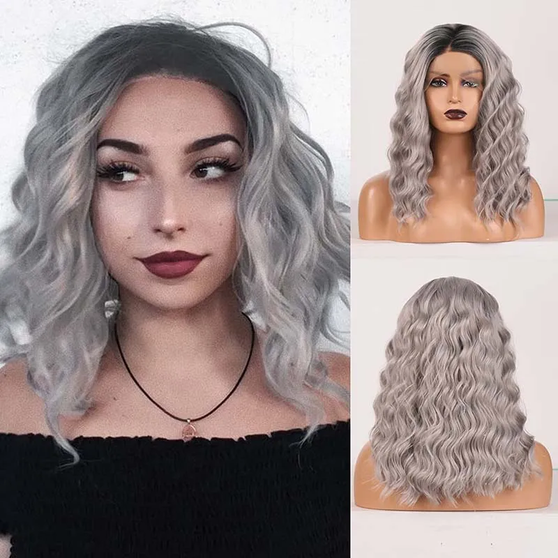 AIMEYA Ombre Gray Bob Wig Short Black Roots Gray Wig Middle Part Body Wave Lace Front Wigs Cosplay Wigs Daily Wear Wigfor Women
AIMEYA Ombre Gray Bob Wig Short Black Roots Gray Wig Middle Part Body Wave Lace Front Wigs Cosplay Wigs Daily Wear Wigfor Women