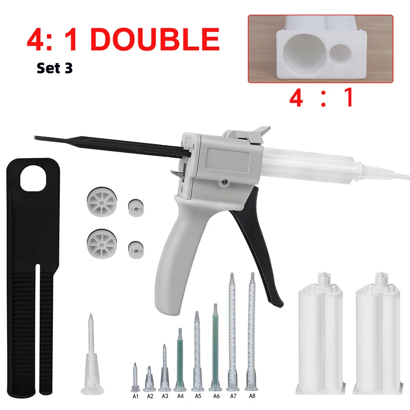 Пистолет клеевой двухкомпонентный, 50 мл, 1:1, 2:1, 4:1, 10:1
Пистолет клеевой двухкомпонентный, 50 мл, 1:1, 2:1, 4:1, 10:1