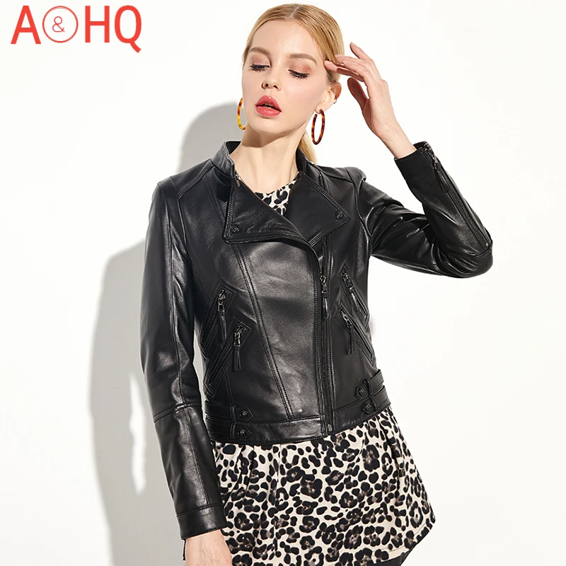 2021 New Brand Luxury Genuine Leather Jacket Women Black Fashion Slim Motorcycle Biker Sheepskin Real Leather Short Coats Female
2021 New Brand Luxury Genuine Leather Jacket Women Black Fashion Slim Motorcycle Biker Sheepskin Real Leather Short Coats Female
