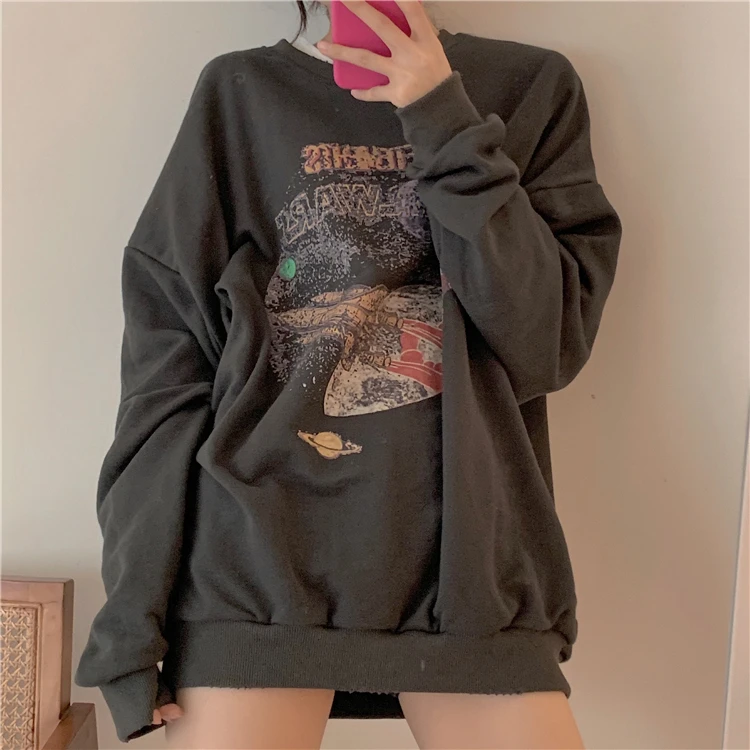 2021 Spring Oversized Women'S Sweatshirt Harajuku Style Retro Print Korean Jacket Pullover Round Neck Long Sleeve Fashion Top
2021 Spring Oversized Women'S Sweatshirt Harajuku Style Retro Print Korean Jacket Pullover Round Neck Long Sleeve Fashion Top