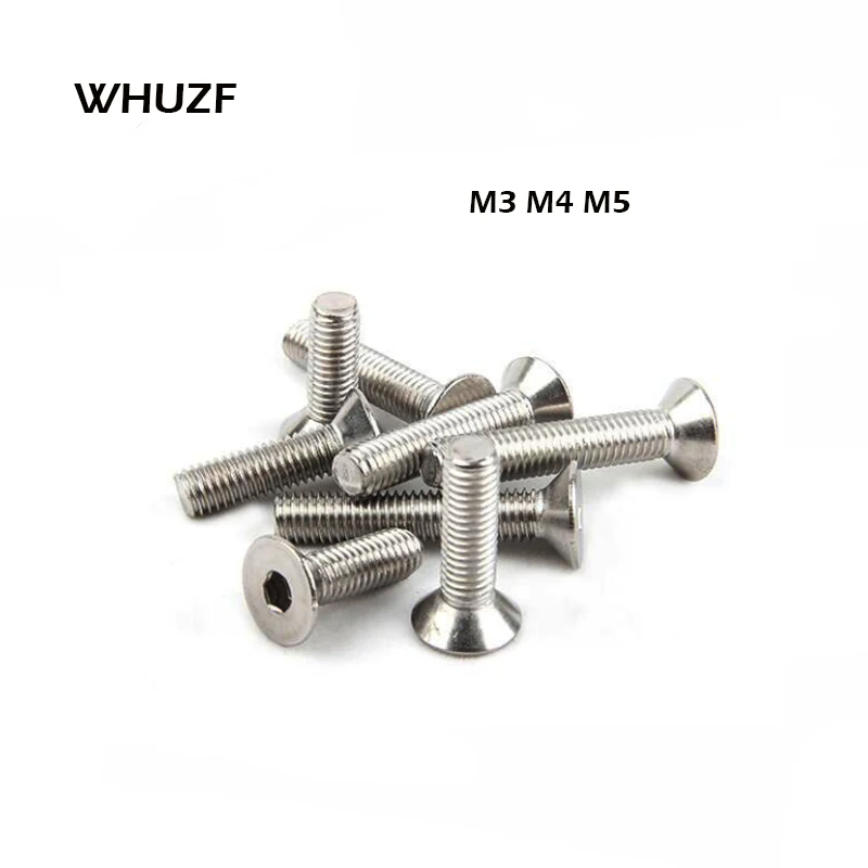 Free shipping 30/50pcs M3 M4 M5 304 stainless steel Hex Hexagon Socket Flat Countersunk Head Allen Cap Screw Bolt
Free shipping 30/50pcs M3 M4 M5 304 stainless steel Hex Hexagon Socket Flat Countersunk Head Allen Cap Screw Bolt