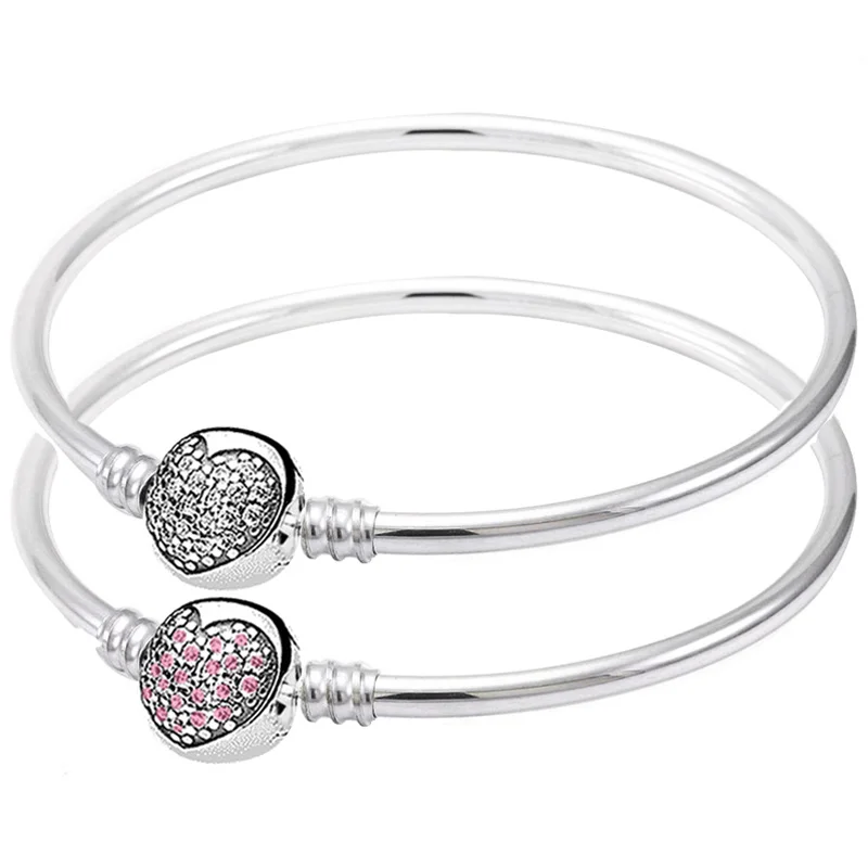 Original Pave Heart With Crystal Circular Clasp Bangle Bracelet Fit 925 Sterling Silver Bead Charm Bangle Diy Europe Jewelry
Original Pave Heart With Crystal Circular Clasp Bangle Bracelet Fit 925 Sterling Silver Bead Charm Bangle Diy Europe Jewelry