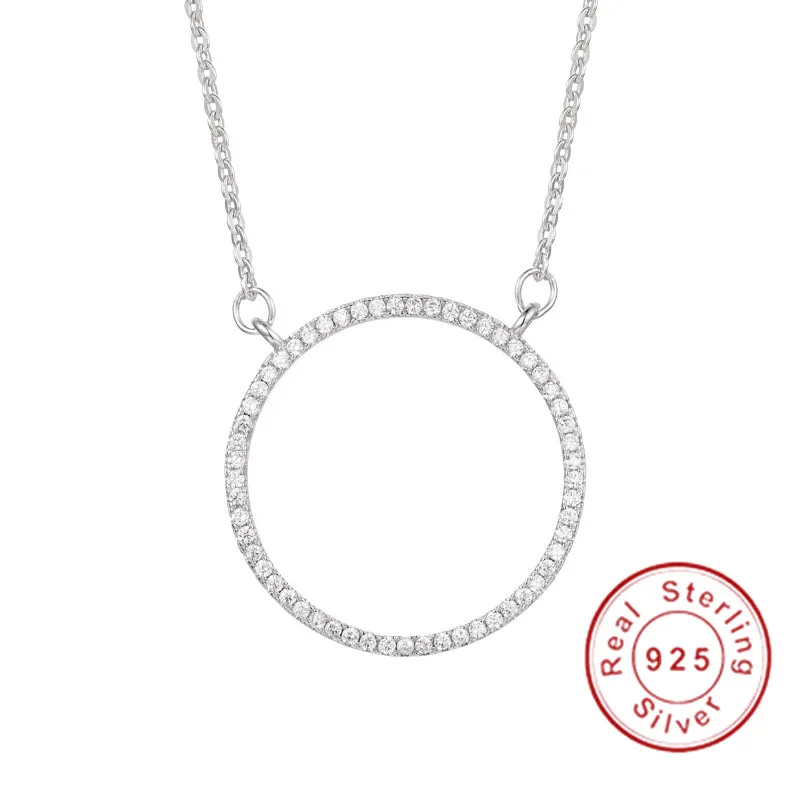 

Женское ожерелье ручной работы из серебра 925 пробы с подвеской из искусственных бриллиантов