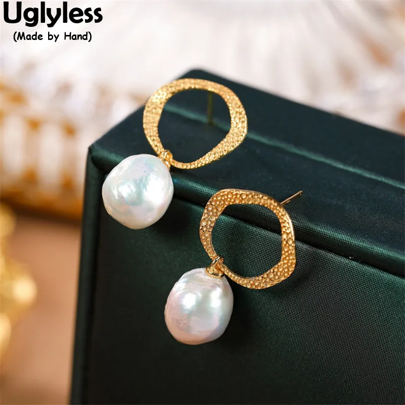 Uglyless 100% Natural Pearls Earrings for Women Personalized Baroque Pearls Brincos Jewel Gold Circles 925 Silver Studs Earrings
Uglyless 100% Natural Pearls Earrings for Women Personalized Baroque Pearls Brincos Jewel Gold Circles 925 Silver Studs Earrings