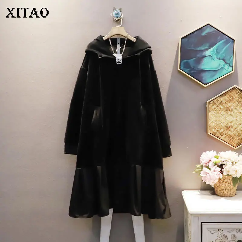 XITAO Hooded Mid-length Black Dress 2021 Autumn New Fashion Casual Patchwork Ruffle Hem Korea Simplicity Loose Women LDS0175
XITAO Hooded Mid-length Black Dress 2021 Autumn New Fashion Casual Patchwork Ruffle Hem Korea Simplicity Loose Women LDS0175
