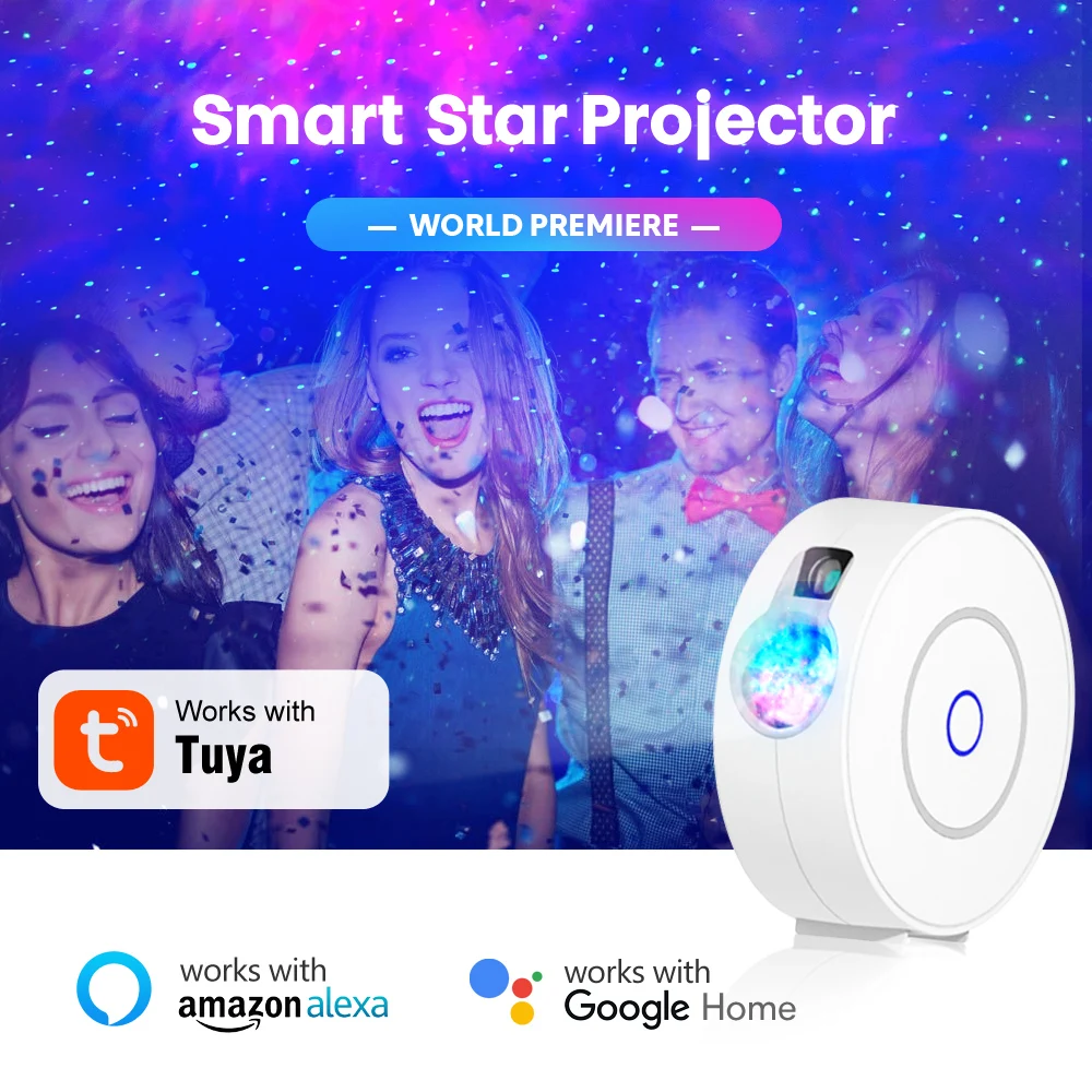 Проектор AVATTO Tuya Smart Star проектор с цветным лазерным звёздным небом Wi-Fi приложением