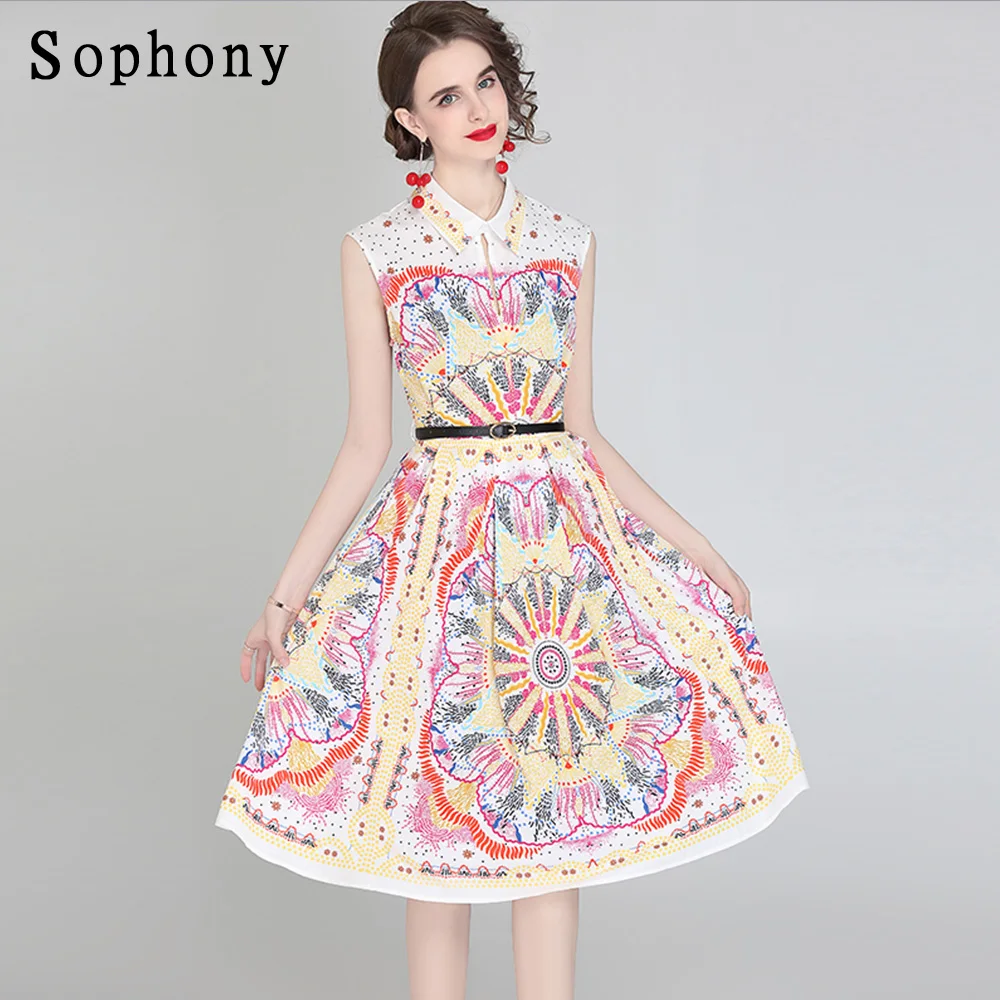 Summer Sleeveless Turn Down Collar Zipper Belted Office A-Line Midi Vestidos Elegant Printed For Women Dress 8197
Summer Sleeveless Turn Down Collar Zipper Belted Office A-Line Midi Vestidos Elegant Printed For Women Dress 8197