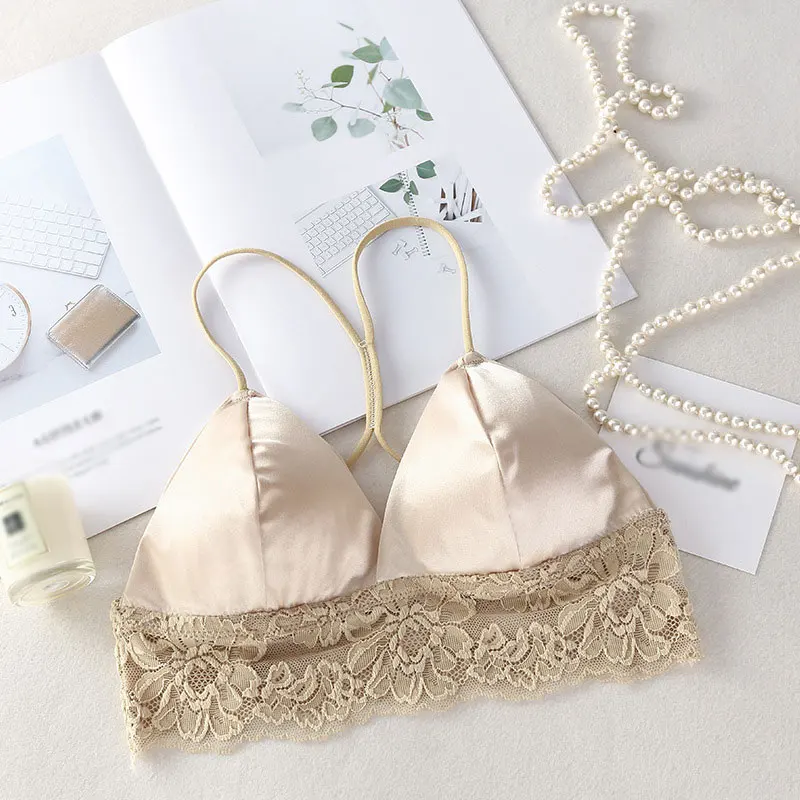 Women Satin Silk Camisole Bralette Beauty Back Lace Tube Top Sexy Crop Top Strap Padded Fashion Solid Color New Sexy Bra
Women Satin Silk Camisole Bralette Beauty Back Lace Tube Top Sexy Crop Top Strap Padded Fashion Solid Color New Sexy Bra