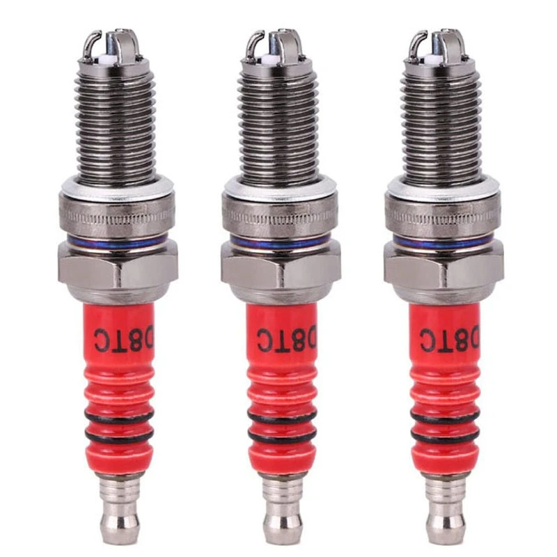 3 Pcs 3-Electrode Spark Plug D8TC for 125Cc 150Cc 200Cc 250Cc Motorcycle Scooter ATV Quads 
3 Pcs 3-Electrode Spark Plug D8TC for 125Cc 150Cc 200Cc 250Cc Motorcycle Scooter ATV Quads