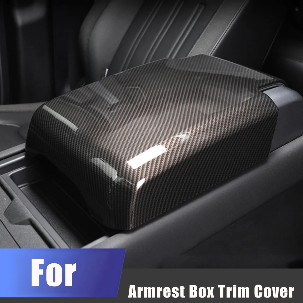 

Карбоновый внутренний подлокотник центральной консоли автомобиля, коробка для хранения, отделка для Land Rover Defender 90 110 2020-2022