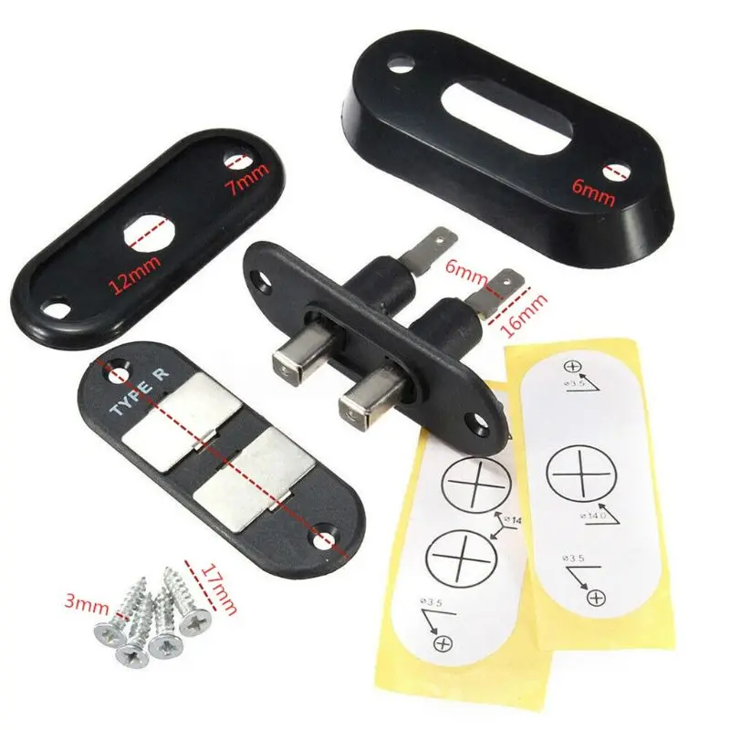 1Set P-3 Black Sliding Door Contact Switch Kit for van Central Locking Systems Car Alarm System Accessories
1Set P-3 Black Sliding Door Contact Switch Kit for van Central Locking Systems Car Alarm System Accessories