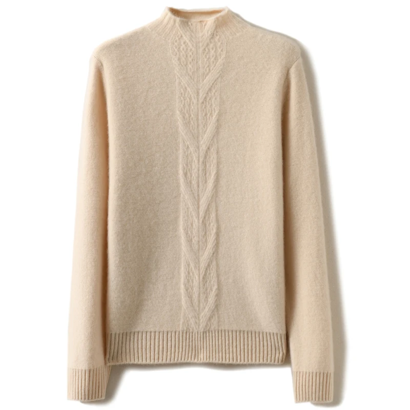KOIJINSKY Autumn and winter 2021 women's new seven needle thickened half high collar KNITTED PURE sweater
KOIJINSKY Autumn and winter 2021 women's new seven needle thickened half high collar KNITTED PURE sweater