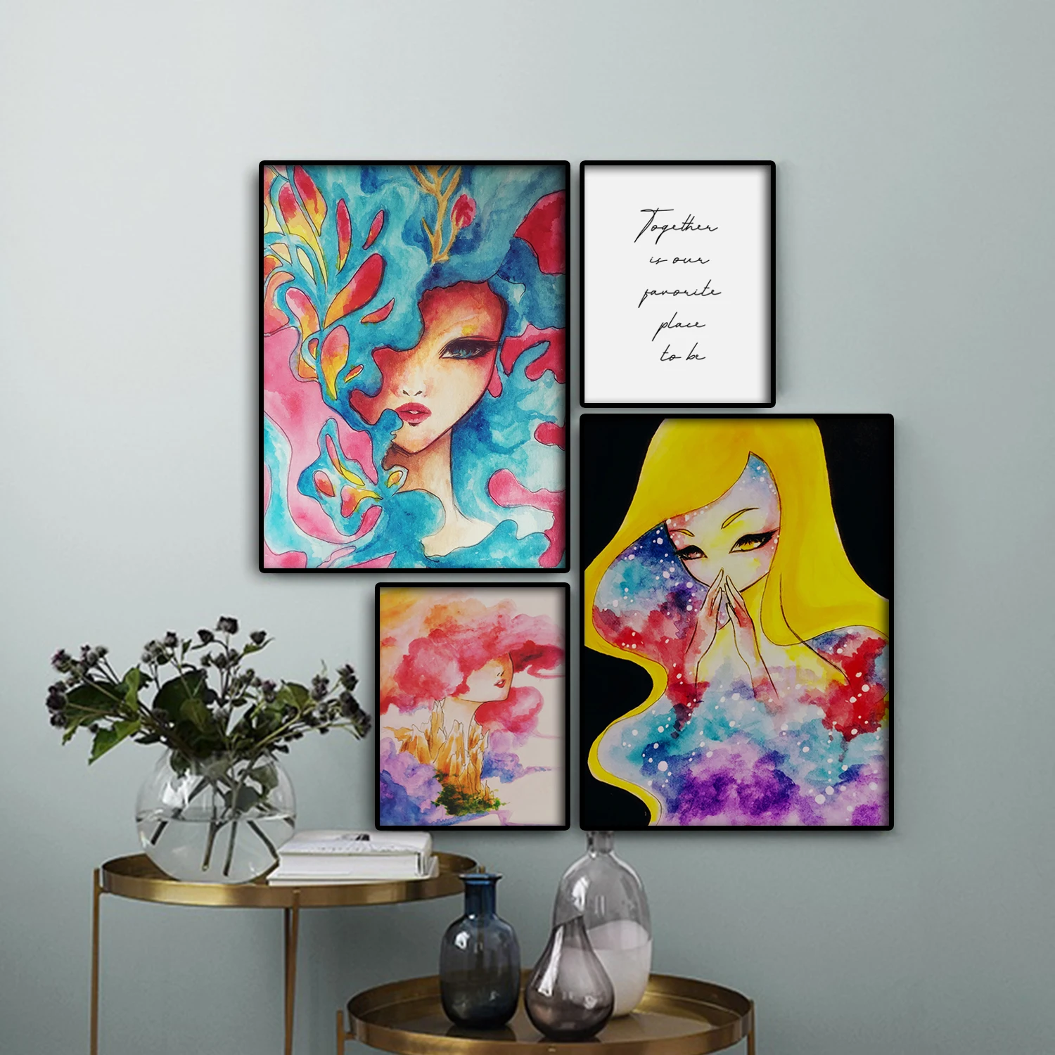 Abstract Woman Girl With Red Blue Yellow Hair Decorative Painting Canvas Wall Art Poster Print Picture Living Room Home Decor
Abstract Woman Girl With Red Blue Yellow Hair Decorative Painting Canvas Wall Art Poster Print Picture Living Room Home Decor