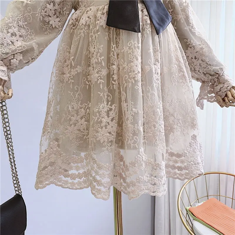 Dress For Girls Long Sleeve Birthday Embroidery Casual Costume 3-8 Years Girls Lace Flower Bowknot Dresses Princess Dress Kids
Dress For Girls Long Sleeve Birthday Embroidery Casual Costume 3-8 Years Girls Lace Flower Bowknot Dresses Princess Dress Kids