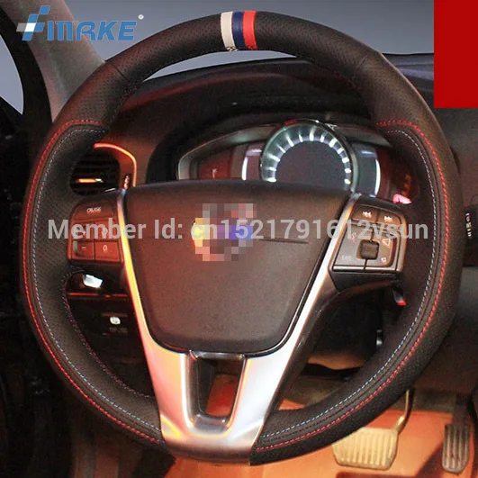 For Volvo V60 High Quality Hand-stitched Anti-Slip Black Leather Red Blue Thread DIY Steering Wheel Cover
For Volvo V60 High Quality Hand-stitched Anti-Slip Black Leather Red Blue Thread DIY Steering Wheel Cover