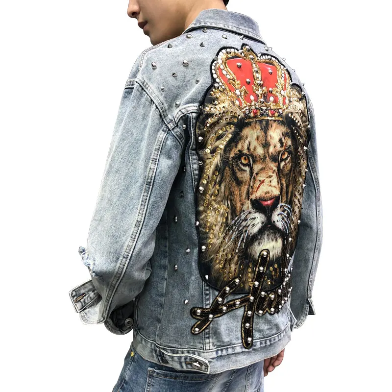 2019 New Men Jacket Embroidery Retro Autumn High-Street Fashion Hip-Hop-Coat Blue-Color Patch-Design
2019 New Men Jacket Embroidery Retro Autumn High-Street Fashion Hip-Hop-Coat Blue-Color Patch-Design
