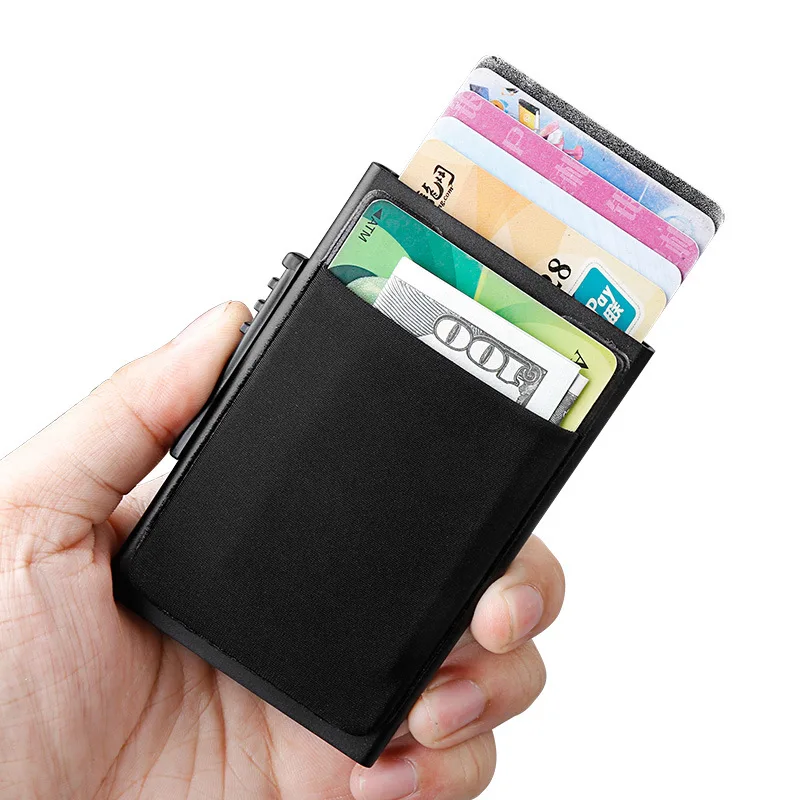 Алюминиевый кошелек с отделением для ID карт блокировка Rfid мини тонкий