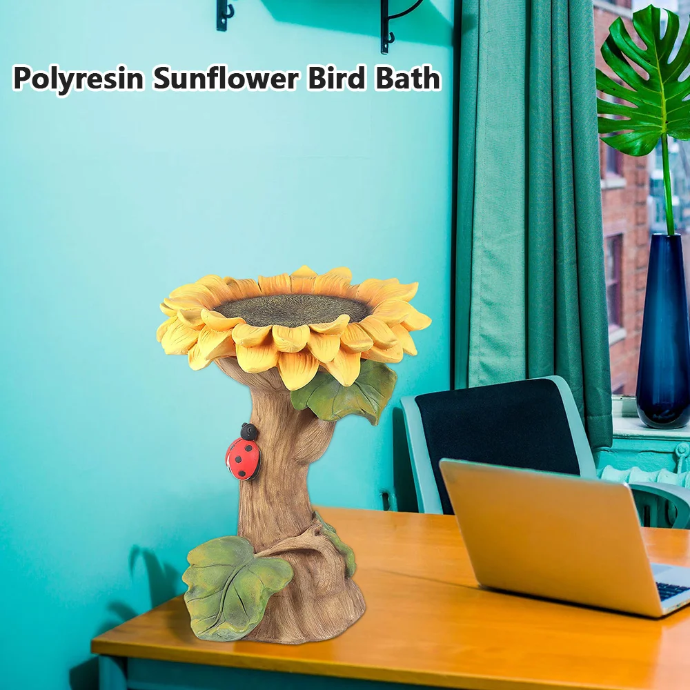 Resin Sunflower Flower And Bird Bath Garden Decoration Artificial Flower DIY Outdoor Garden Party Wedding Home Decoration
Resin Sunflower Flower And Bird Bath Garden Decoration Artificial Flower DIY Outdoor Garden Party Wedding Home Decoration