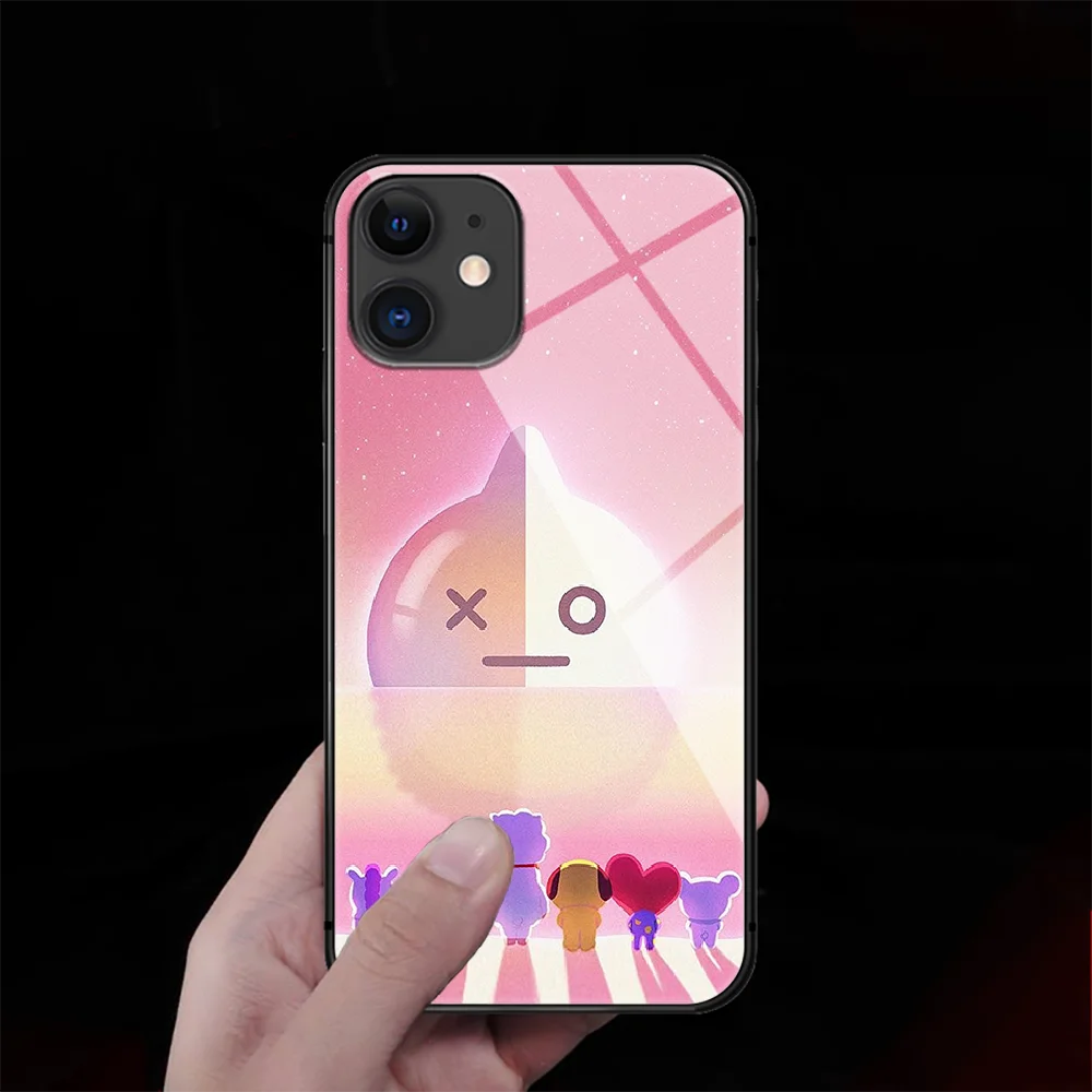 Cartoon BT21BtSs Tempered Glass Phone Case Cover For IPhone 5 6 7 8 11 S Plus Xr X Xs Pro Max Mini Se 2020 Black Shell Cell Back
Cartoon BT21BtSs Tempered Glass Phone Case Cover For IPhone 5 6 7 8 11 S Plus Xr X Xs Pro Max Mini Se 2020 Black Shell Cell Back