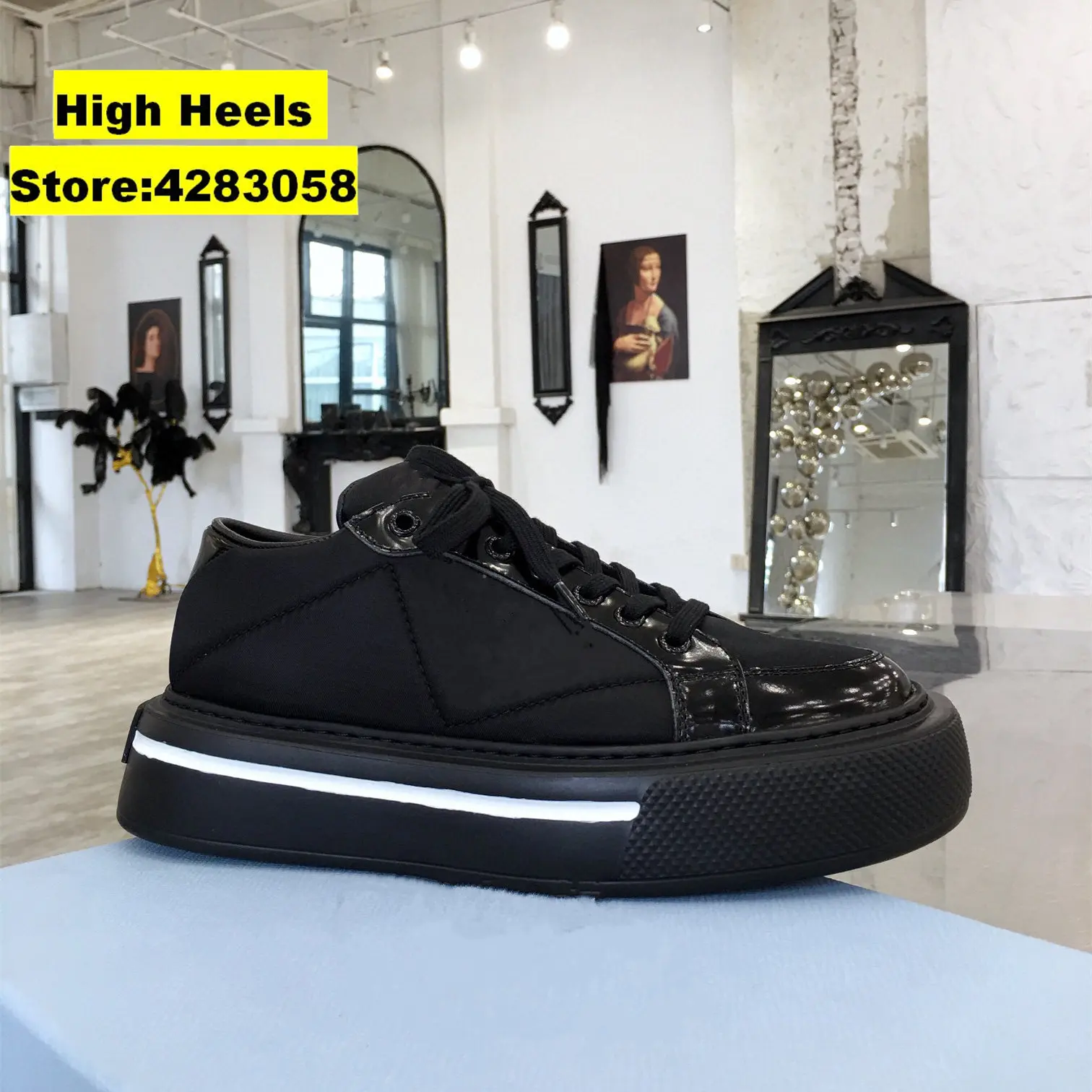 RunWay Casual Designer Women's Sneakers Black Genuine Leather Lace Up Breathable Thick Sole Casual Shoes
RunWay Casual Designer Women's Sneakers Black Genuine Leather Lace Up Breathable Thick Sole Casual Shoes