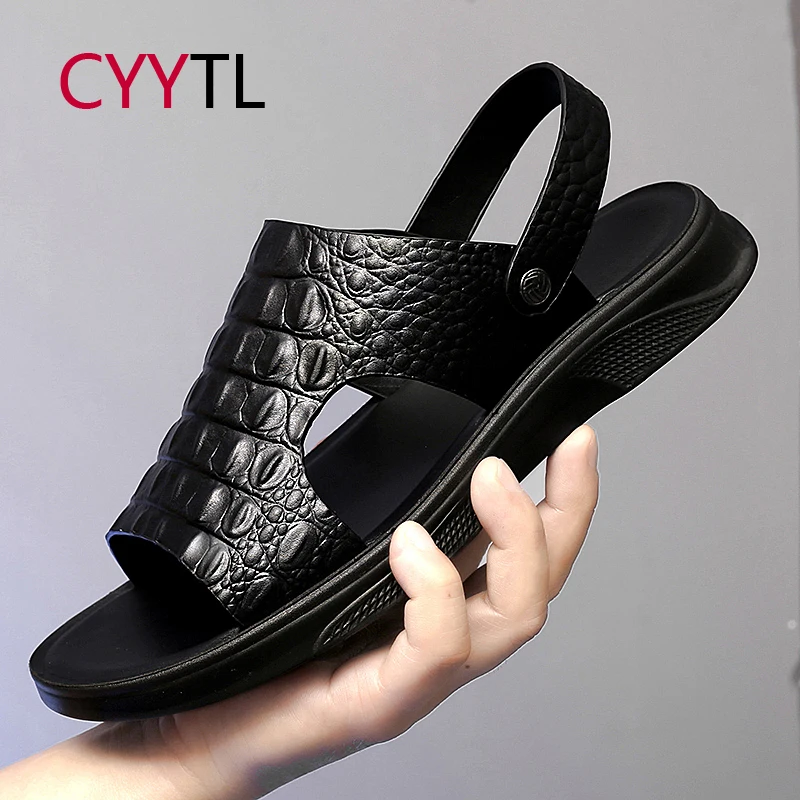 CYYTL Fish Scale Leather Men Summer Open Toe Sandals Outdoor Beach Slippers Casual Travel Soft Breathable Non Slip Walking Shoes
CYYTL Fish Scale Leather Men Summer Open Toe Sandals Outdoor Beach Slippers Casual Travel Soft Breathable Non Slip Walking Shoes
