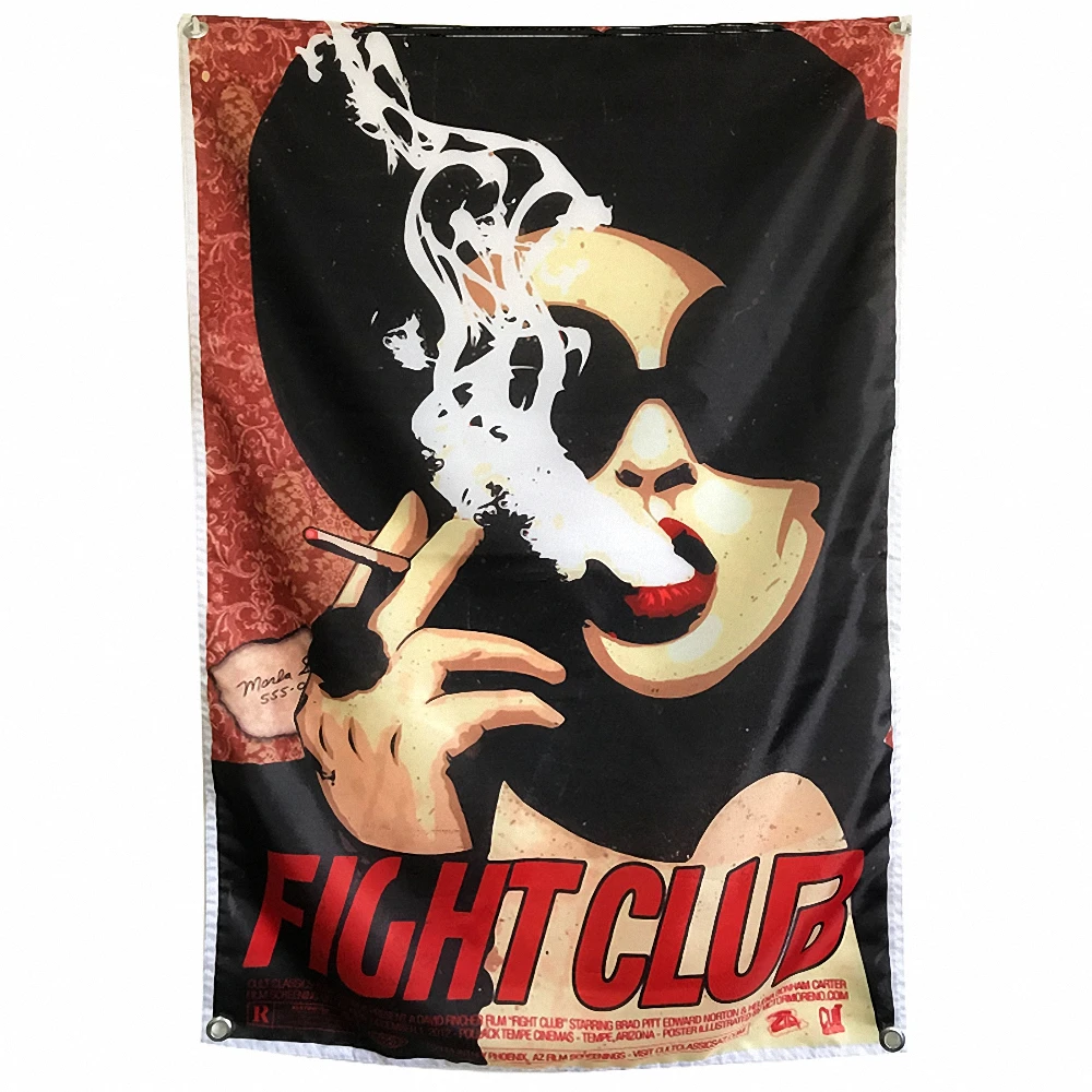 

"FIGHT CLUB" Classic Movie Poster Wall Art Vintage Decorative Banner Flag Movie Theater Bar Cafe Wall Hanging Painting Tapestry