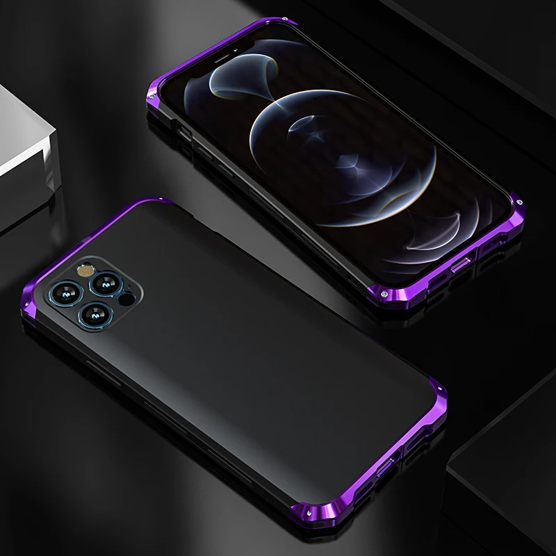 Shockproof Metal Bumper Phone Case For iPhone 12 Pro MAX 12 Mini Luxury Case Aluminum Frame Armor PC Protection Cover Coque
Shockproof Metal Bumper Phone Case For iPhone 12 Pro MAX 12 Mini Luxury Case Aluminum Frame Armor PC Protection Cover Coque