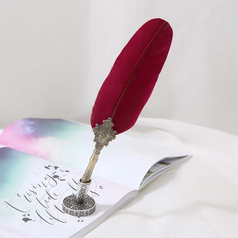 1Set Retro Vintage Calligraphy Feather Pens Cute Feather Ballpoint Pens Kawaii Plush Ball Pens for Writing Black
1Set Retro Vintage Calligraphy Feather Pens Cute Feather Ballpoint Pens Kawaii Plush Ball Pens for Writing Black
