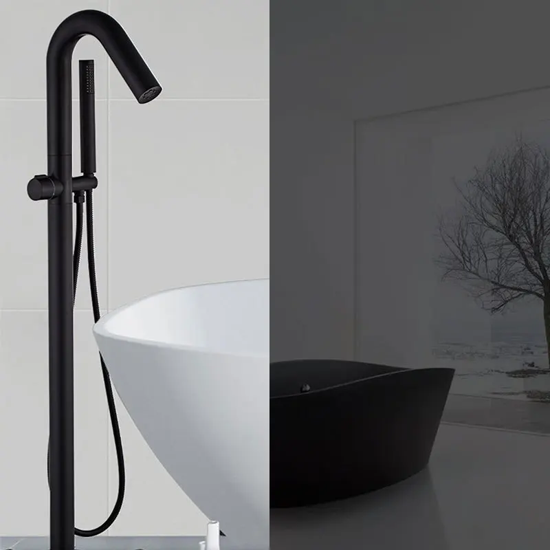 European full copper body retro floor bathtub cold and hot water faucet side vertical column basin wall with shower column
European full copper body retro floor bathtub cold and hot water faucet side vertical column basin wall with shower column