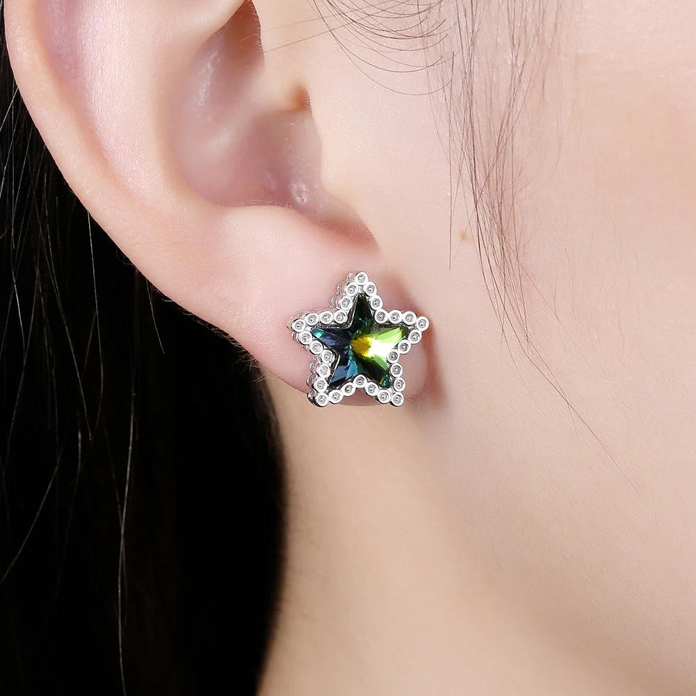 SILVERHOO 925 Silver Irregular Earrings For Women Big Hoop Star Drop & Star Stud Earrings With Colorful Crystal Wedding Jewelry
SILVERHOO 925 Silver Irregular Earrings For Women Big Hoop Star Drop & Star Stud Earrings With Colorful Crystal Wedding Jewelry