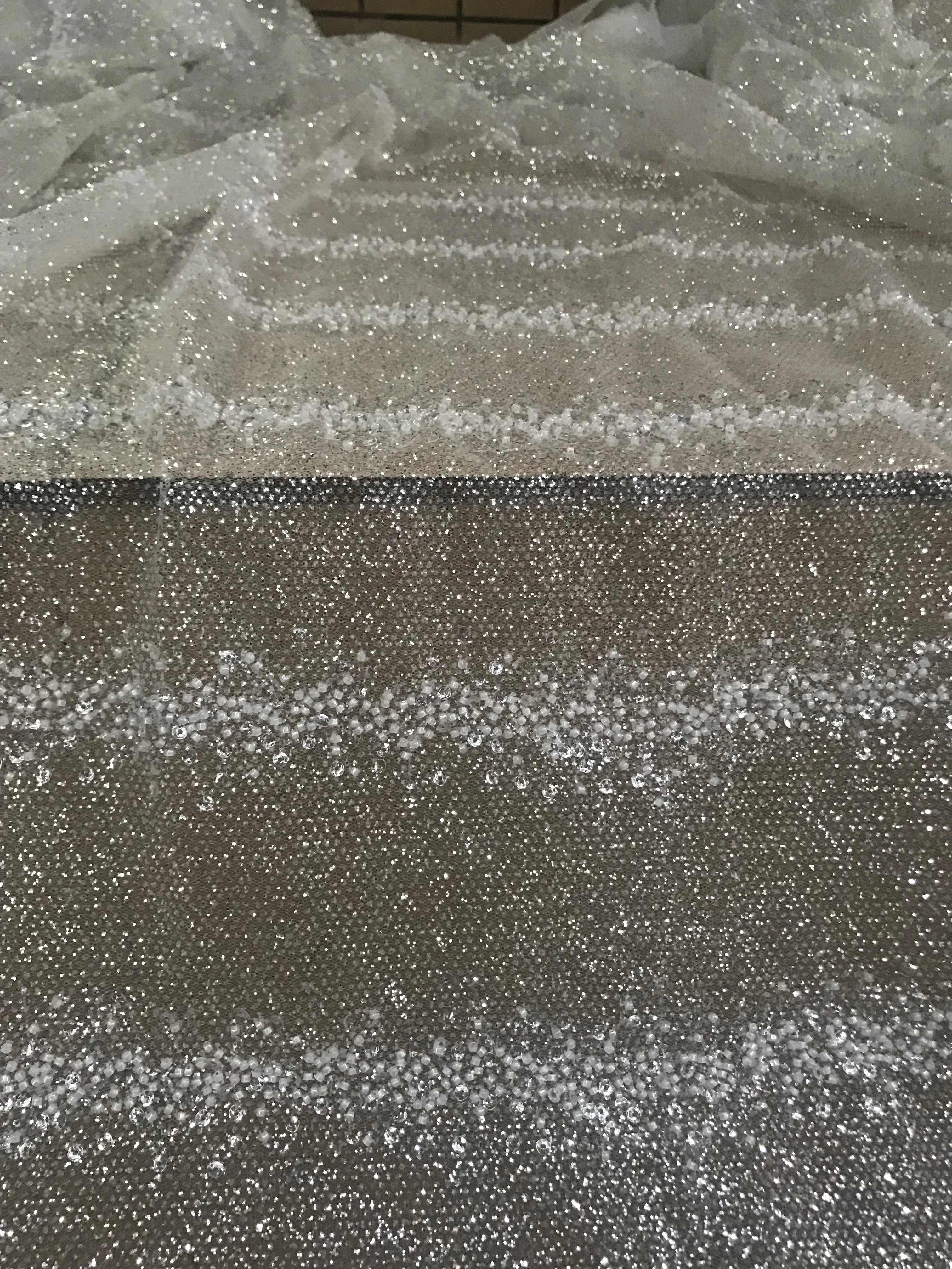 special french glued glitter lace fabric top sale glitter beaded lace fabric SYJ-988812 for bridal dress 
special french glued glitter lace fabric top sale glitter beaded lace fabric SYJ-988812 for bridal dress