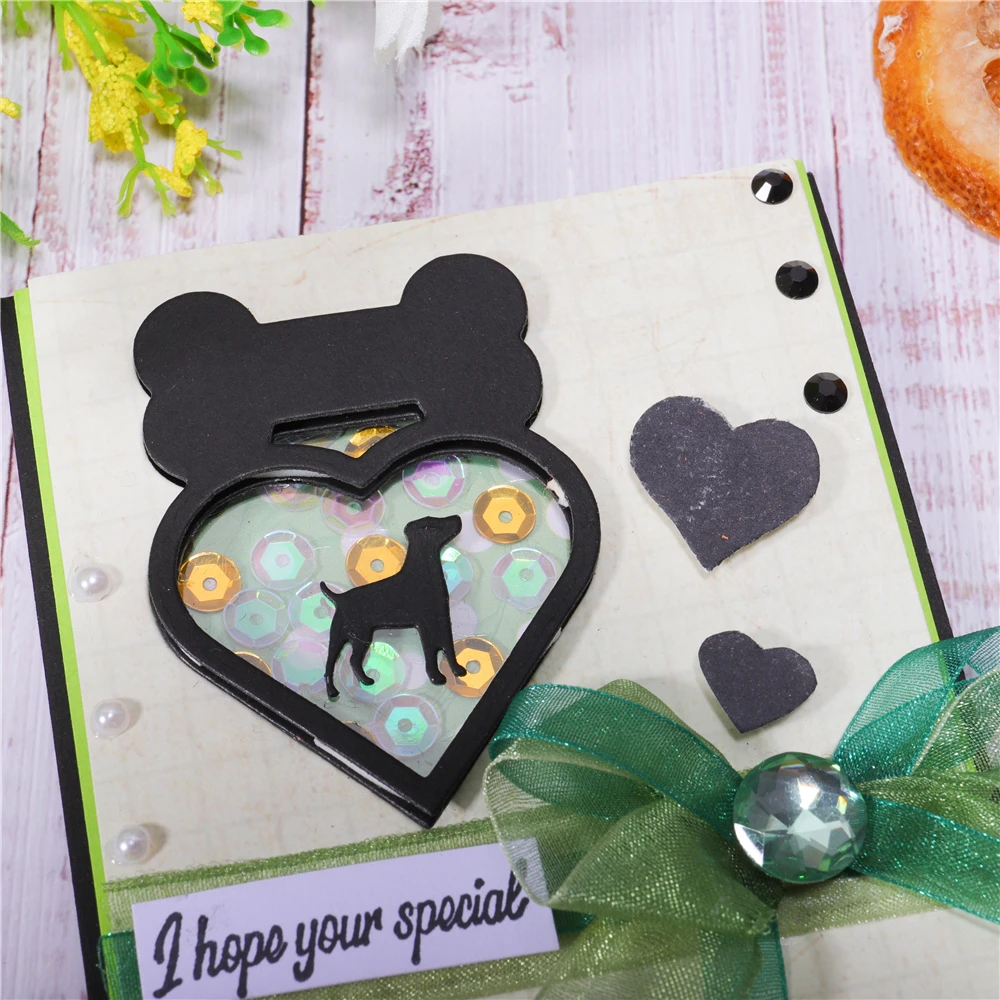 YaMinSanNiO Pet Heart Greeting Card Dies Dog Love Background Board Metal Cutting Dies for Scrapbooking Album Embossing Stencils
YaMinSanNiO Pet Heart Greeting Card Dies Dog Love Background Board Metal Cutting Dies for Scrapbooking Album Embossing Stencils