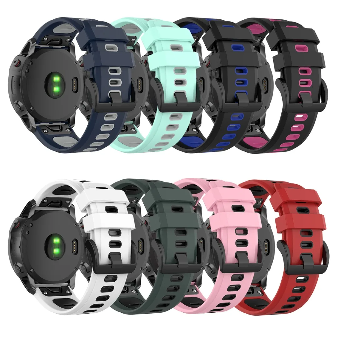 26mm Strap For Garmin Fenix 6X/6 Pro 3HR/5X Plus Watch Wrist Band Fashion Dual Color Sport Watchbands Replacement Strap
26mm Strap For Garmin Fenix 6X/6 Pro 3HR/5X Plus Watch Wrist Band Fashion Dual Color Sport Watchbands Replacement Strap