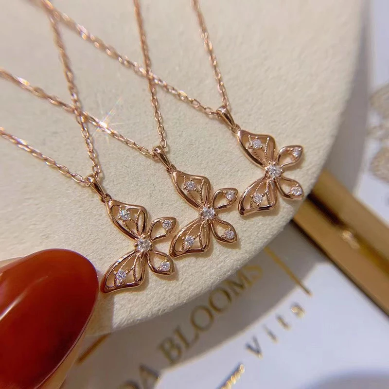 Cute Animal Silver Inlaid Crystal Butterfly Hollow Necklace Pendant Simple Korean Temperament Sweet Lady Jewelry
Cute Animal Silver Inlaid Crystal Butterfly Hollow Necklace Pendant Simple Korean Temperament Sweet Lady Jewelry