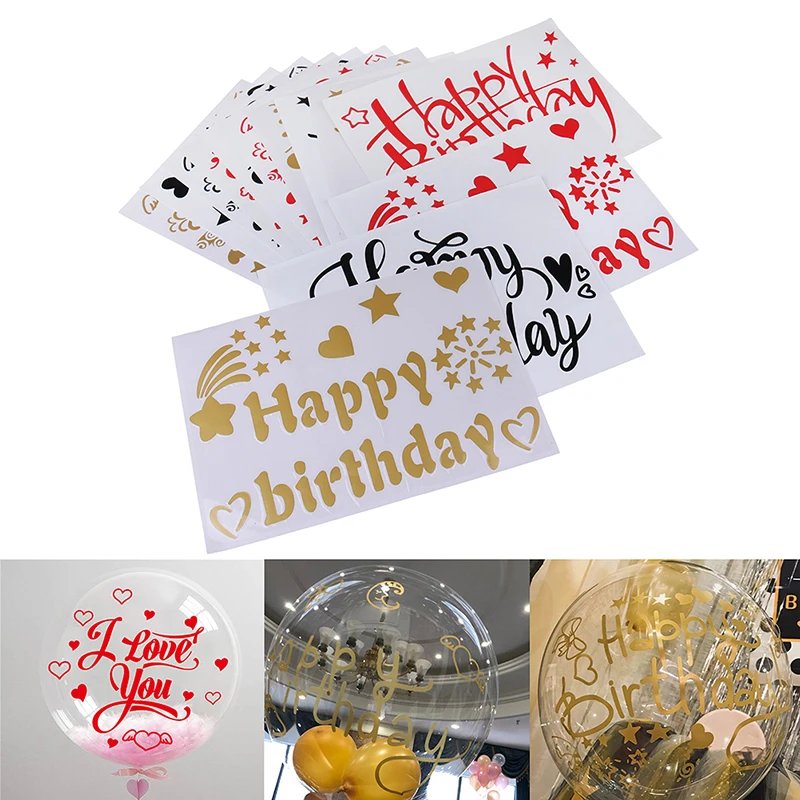 Happy Birthday I love You Clear Balloon Stickers For Wedding Valentine's Day Birthday Party Decoration
Happy Birthday I love You Clear Balloon Stickers For Wedding Valentine's Day Birthday Party Decoration