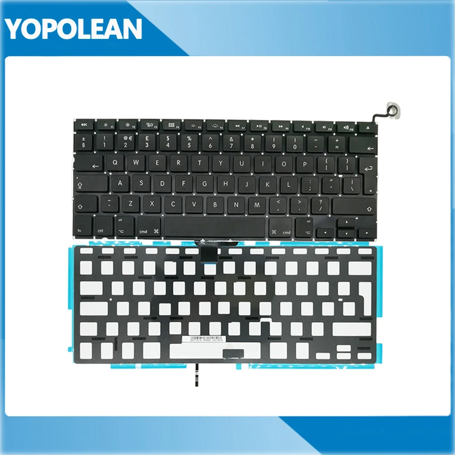 

5pcs/lot New UK English Keyboard + Backlight For Macbook Pro 13" Unibody A1278 2009 2010 2011 2012