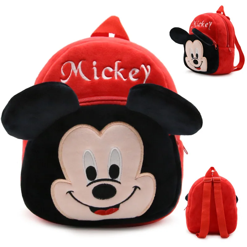 Новый милый мультяшный плюшевый рюкзак Disney с узором Микки Минни Винни Пуха