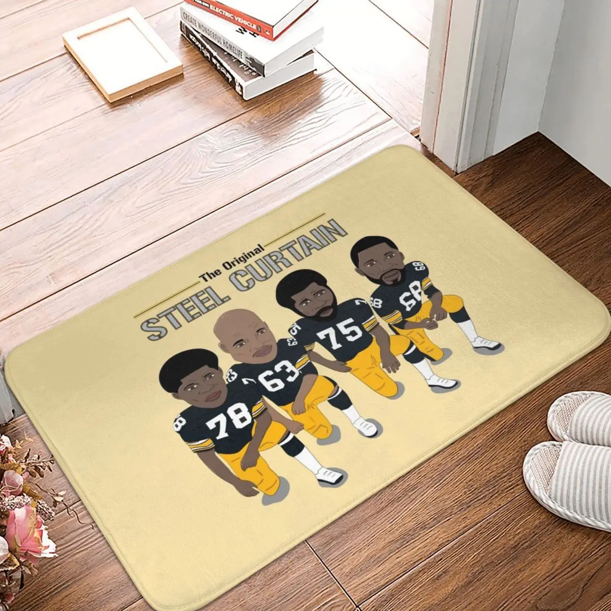 Steel Curtain Doormat Carpet Mat Rug Polyester PVC Non-Slip Floor Decor Bath Bathroom Kitchen Balcony 40*60
Steel Curtain Doormat Carpet Mat Rug Polyester PVC Non-Slip Floor Decor Bath Bathroom Kitchen Balcony 40*60
