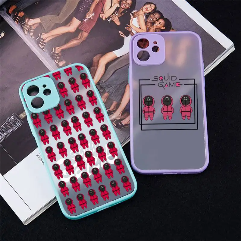 Squid Game 456 Round Six Phone Case For iPhone 12 11 Mini Pro XR XS Max 7 8 Plus X Matte transparent blue Back Cover
Squid Game 456 Round Six Phone Case For iPhone 12 11 Mini Pro XR XS Max 7 8 Plus X Matte transparent blue Back Cover