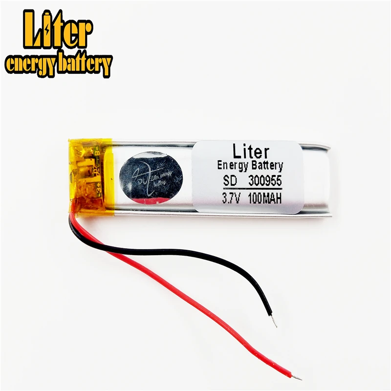 3.7V lithium polymer battery 300955 100mAh battery MP3 recording pen camera pen point
3.7V lithium polymer battery 300955 100mAh battery MP3 recording pen camera pen point