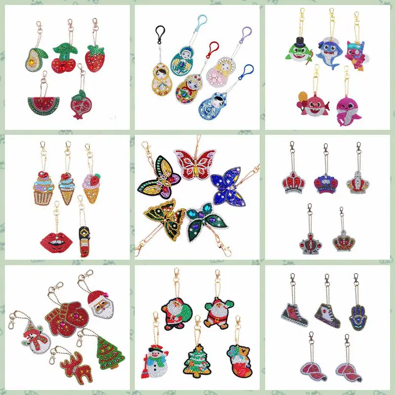 5PCS DIY Diamond Painting Keychain Special Shaped Full Diamond Painting Keyring Keychains Cross Stitch Embroidery Bag Key Chain
5PCS DIY Diamond Painting Keychain Special Shaped Full Diamond Painting Keyring Keychains Cross Stitch Embroidery Bag Key Chain
