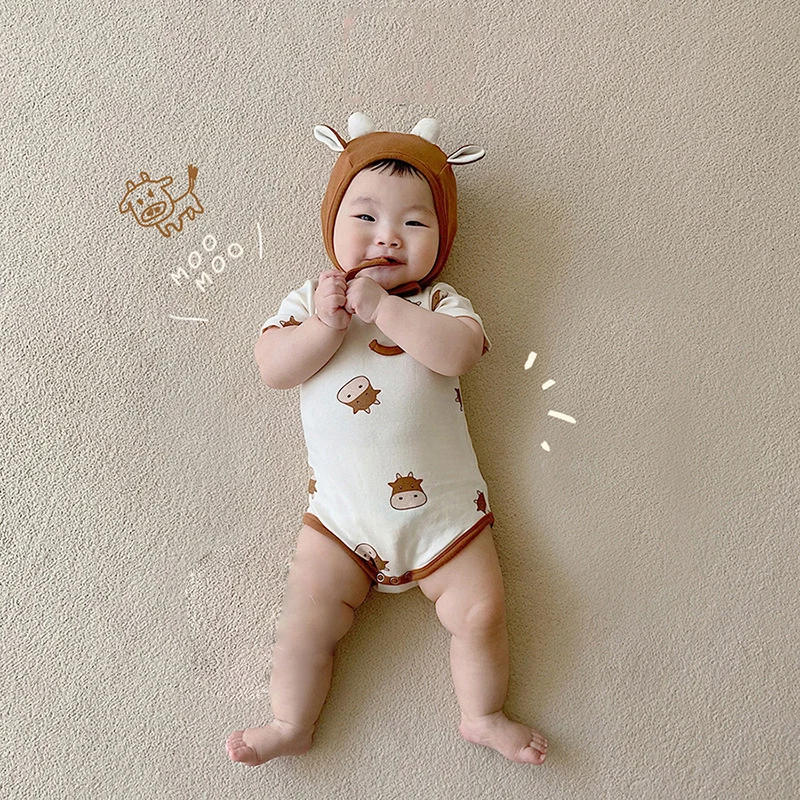 Baby Clothes 2022 Summer New Short Sleeve Cartoons Infant Baby Triangle Romper For Kids Cute Jumpsuit Send Calf Hats 3-24 Months
Baby Clothes 2022 Summer New Short Sleeve Cartoons Infant Baby Triangle Romper For Kids Cute Jumpsuit Send Calf Hats 3-24 Months