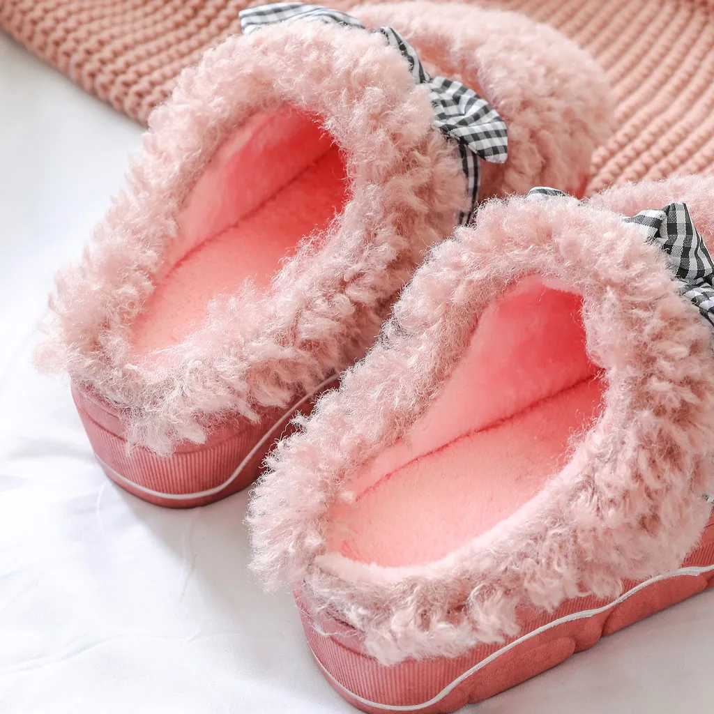 Plaid Bow Winter Woman Cotton Slippers Artificial Lamb Hair Slip On Platform Increased Shoes Indoor Outdoor Female House Shoes
Plaid Bow Winter Woman Cotton Slippers Artificial Lamb Hair Slip On Platform Increased Shoes Indoor Outdoor Female House Shoes