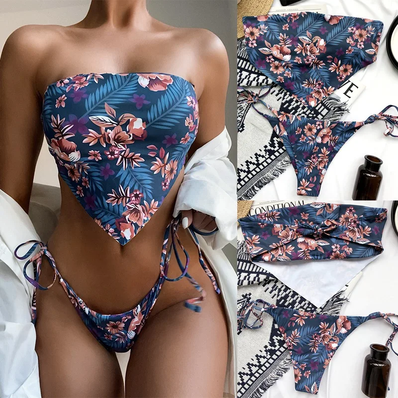 Bandeau Bikini Women Swimwear Female Swimsuit 2-Pieces Bikini Set Strapless Bathing Suit Swim
Bandeau Bikini Women Swimwear Female Swimsuit 2-Pieces Bikini Set Strapless Bathing Suit Swim
