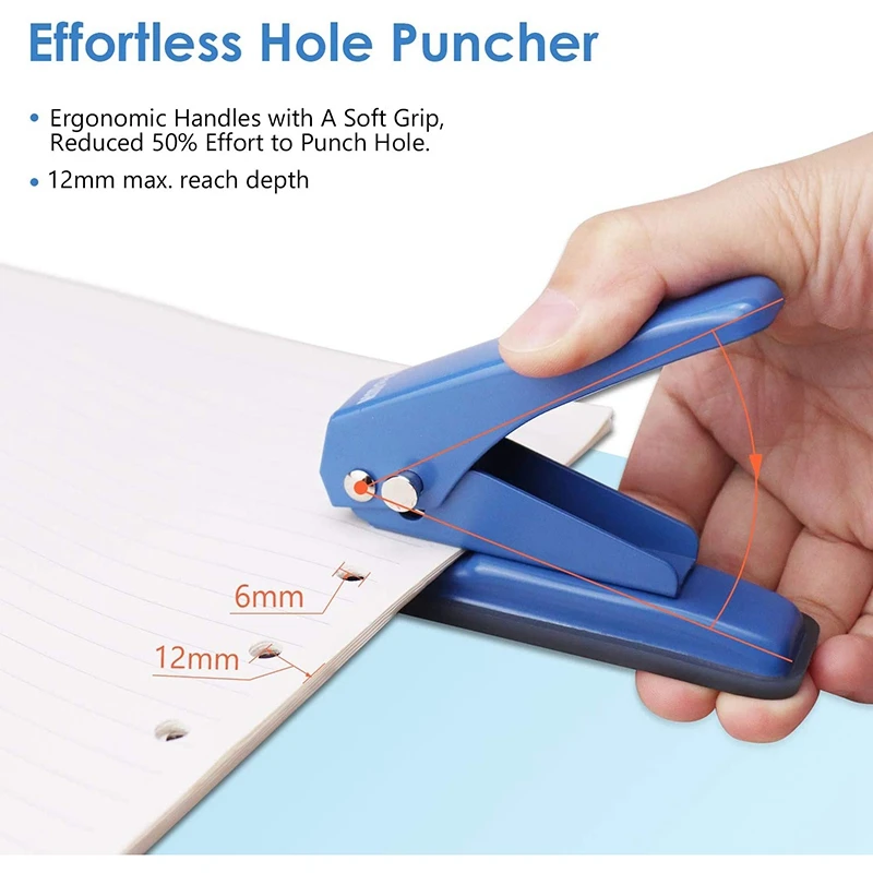 KW-TRIO Single Hole Punch,Heavy Duty Paper Hole Punch, 20 Sheet Punch Capacity, Hand Craft Hole Puncher for Paper Art Project
KW-TRIO Single Hole Punch,Heavy Duty Paper Hole Punch, 20 Sheet Punch Capacity, Hand Craft Hole Puncher for Paper Art Project