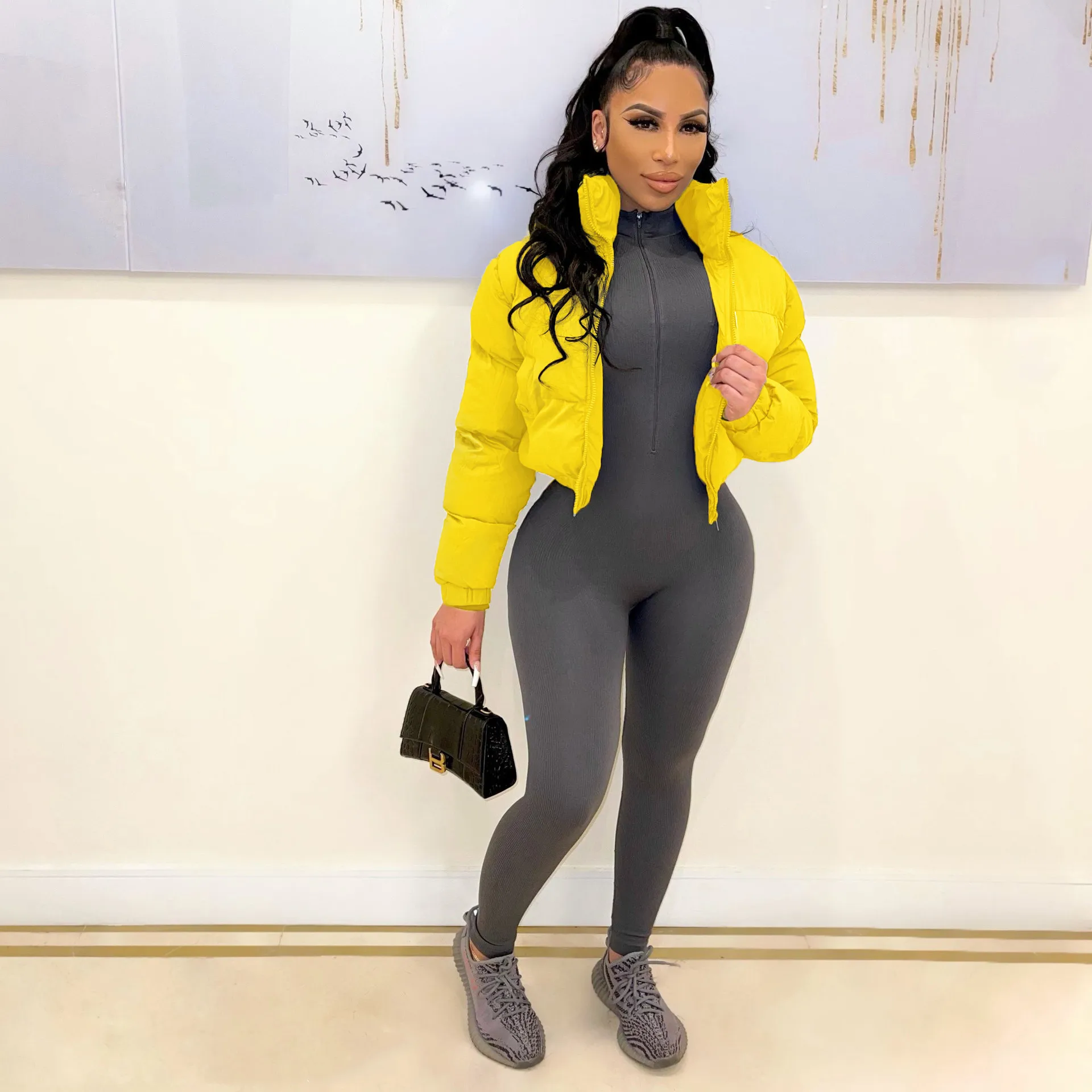 Winter Warm Down Thick Short Coat Ladies Zipper Bubble Puffer Crop Coat Parkas Jackets Fashion Street Loose Overcoat
Winter Warm Down Thick Short Coat Ladies Zipper Bubble Puffer Crop Coat Parkas Jackets Fashion Street Loose Overcoat
