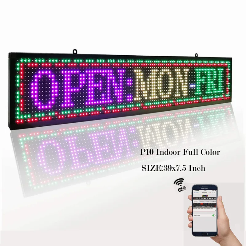 P10 SMD СВЕТОДИОДНЫЙ знак 39 "х 8" Крытый RGB WI-FI светодиодный Программируемый