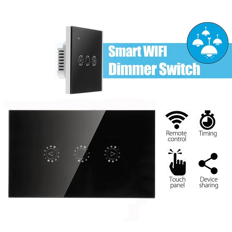Smart Dimmer LED Press Wifi Light Switch Smart Bulb Dimmer Wall Switch US/AU with APP Voice for Alexa, Google Home
Smart Dimmer LED Press Wifi Light Switch Smart Bulb Dimmer Wall Switch US/AU with APP Voice for Alexa, Google Home